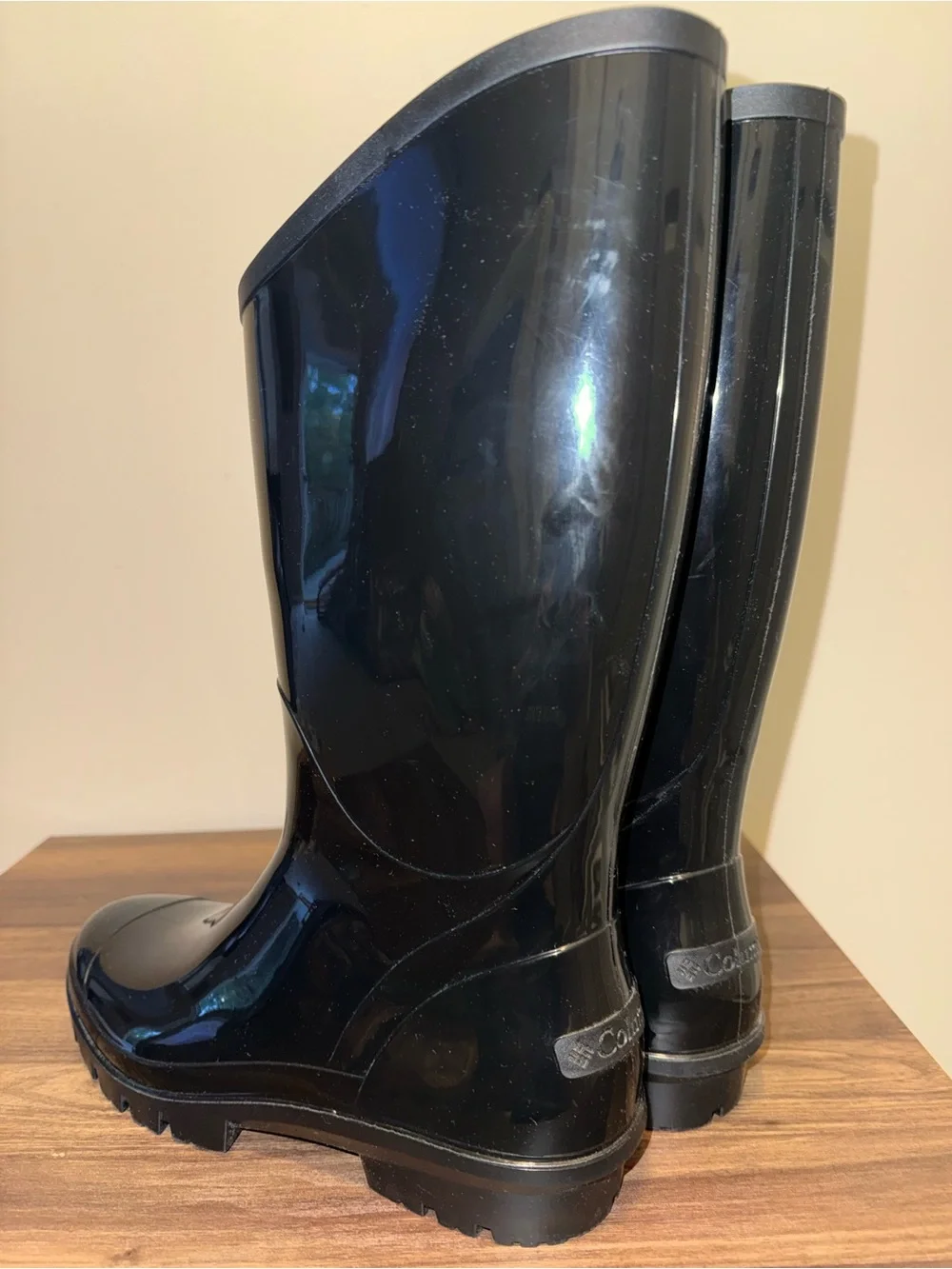 Columbia Black tall rain boots women’s size 10